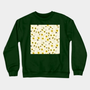 Pressed Yellow Flowers Crewneck Sweatshirt